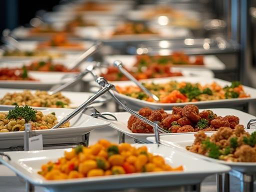 Corporate lunch buffet spread